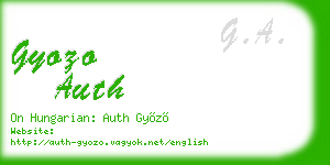 gyozo auth business card